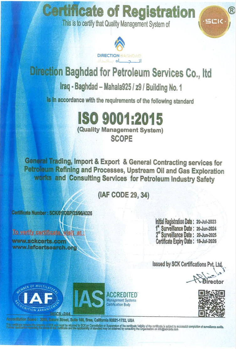ISO 9001 Certificate